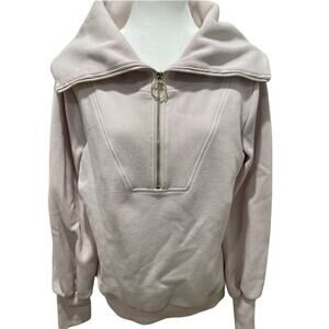 Varley Vine Half Zip Sweatshirt in Light Blush/Pinkish Shade- Small-